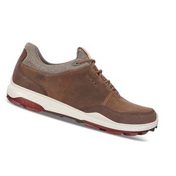 Men's Ecco Mens Biom Hybrid 3 Gtx Golf Shoes Brown | Canada 554TCE